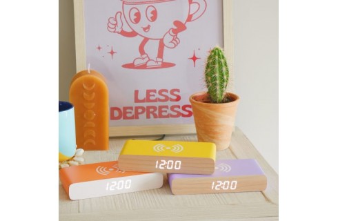 Steepletone Rise Charge Wireless Bedside Alarm Clock & Phone Charger